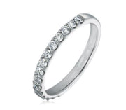 MEMOIRE 18K White Gold Odessa Diamond Wedding or Anniversary Band